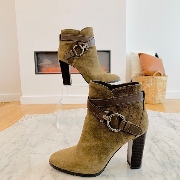 Shoes - COACH Alessandra Suede Ankle Boots